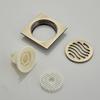 YUNDOOM  Anti Odor Strainer Water Square Shower Bathroom Modern Bath Channel Brass Floor Drain