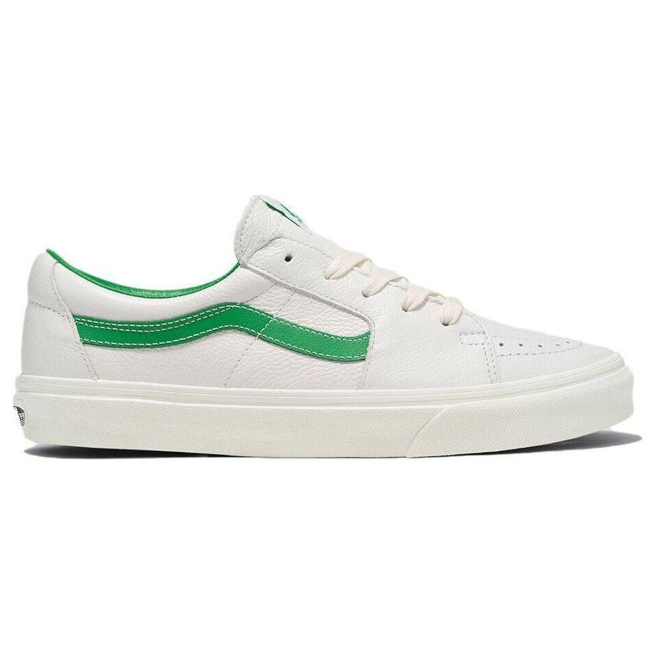 Vans Sk8 Низкие кеды на шнуровке, ударопрочные скейтбордические кроссовки, унисекс, бело-зеленые VN0009QRBDU