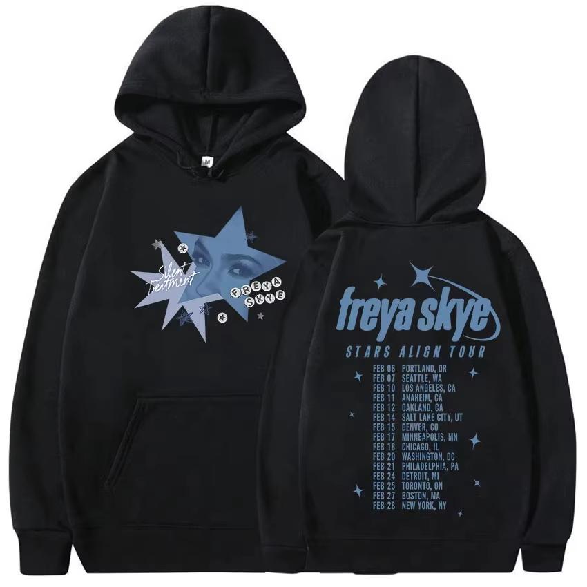 Горячая Распродажа Freya Skye Stars Align Tour 2026 Графическая Толстовка для Фанатов Мужская Женская Модная Готическая Повседневная Толстовка Модная Уличная Одежда для Повседневного Образа