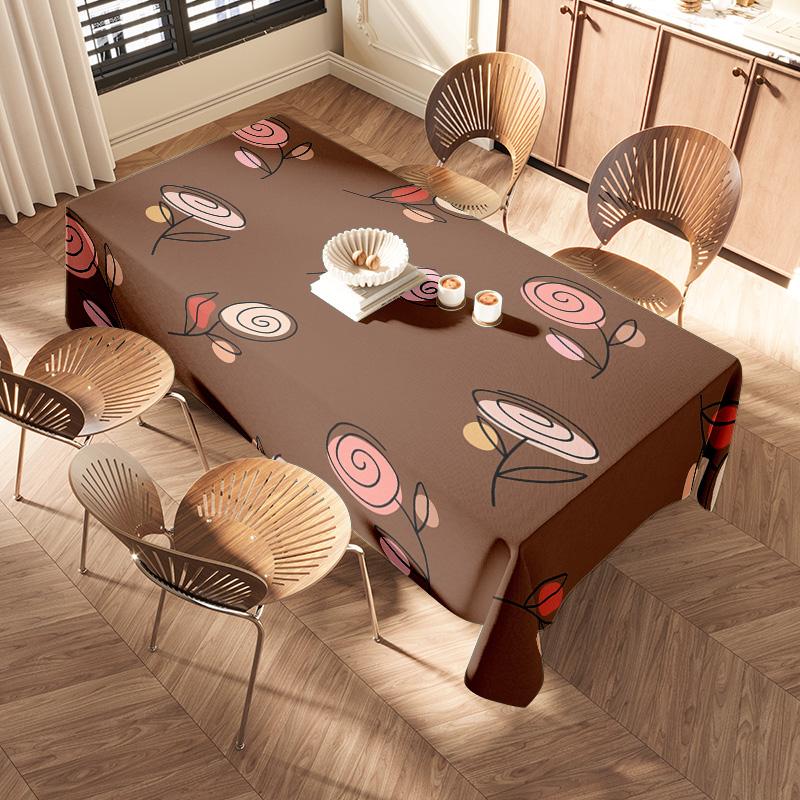 Modern Minimalist Dining Tablecloth with Cartoon Print Perfect for Home Decor Festive Gatherings (High-Quality Material) [120x18