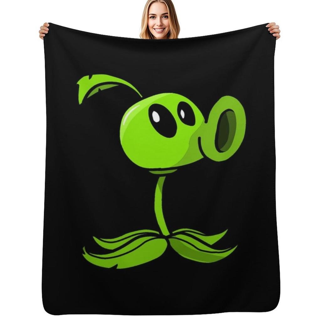 Peashooter PVZ Throw Blanket Summer Cool Breathable Blanket for Sleeping