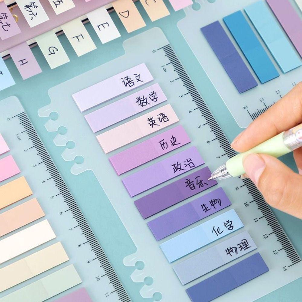 Набор разноцветных индексных вкладок Самоклеящиеся закладки для страниц Офисные школьные принадлежности