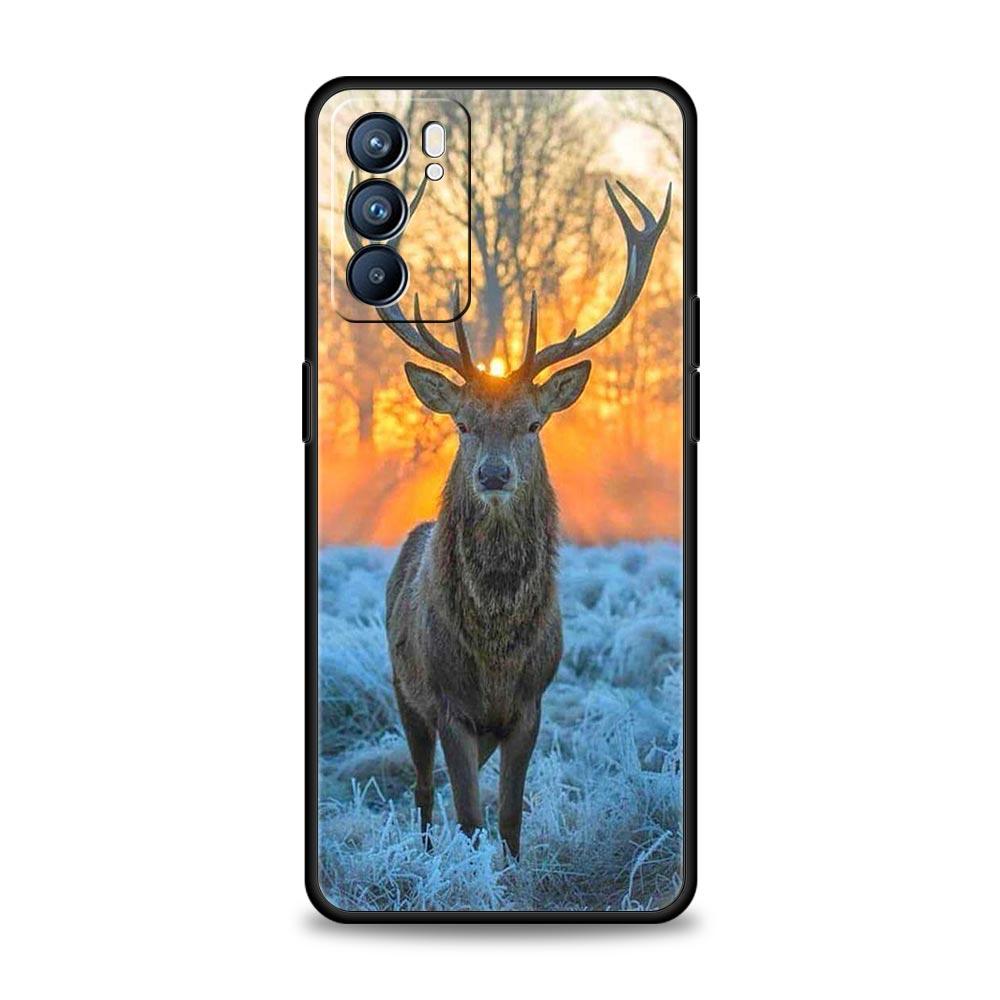 Phone Case Cover For Oppo A17 A31 A54 A57 A78 A79 Find X5 X6 Reno 7 8 10 11 12 13 F Pro 5G Soft TPU Shell Deer Hunting Camo Bags