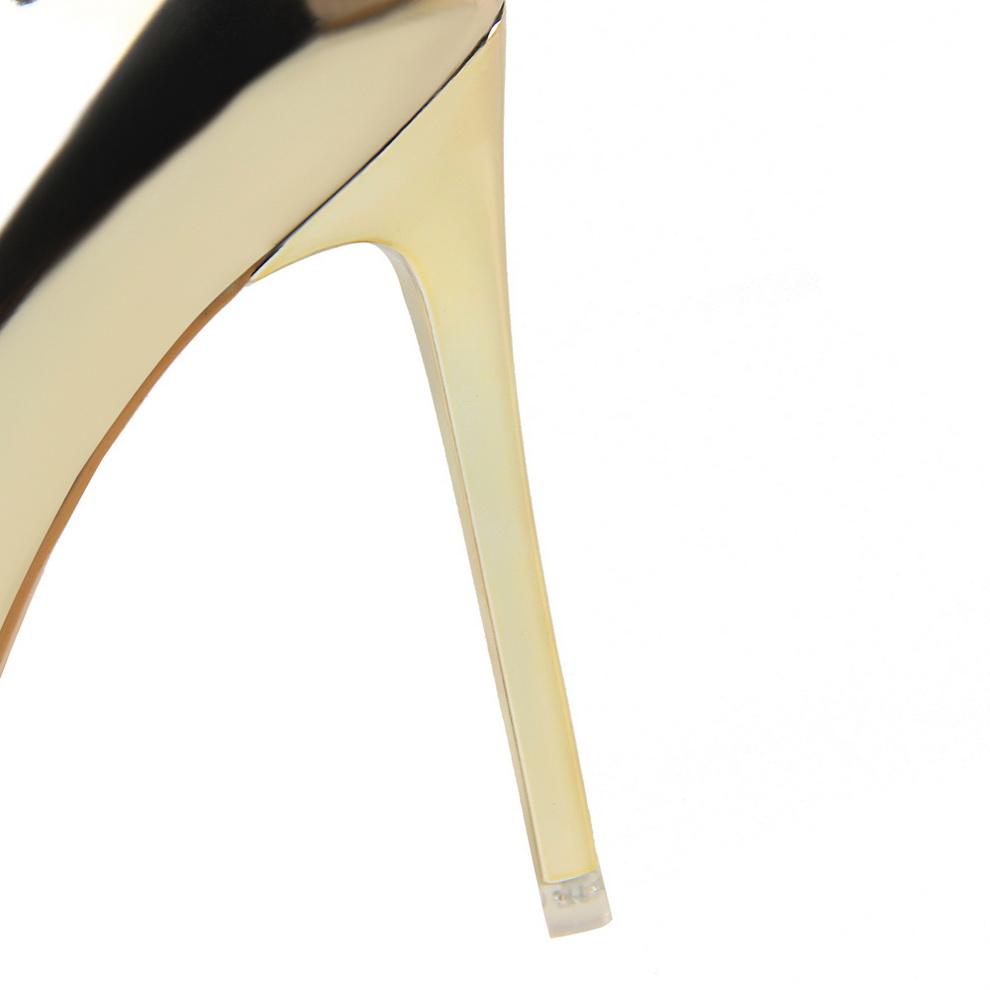 Bigtree European and American Style High Heels Simple Fine Heel Metal Heel 10.5cm High Heel Shallow Mouth Pointed Side Hollow Sexy Single Shoe