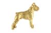 Boxer, German Boxer II - gold-plated pin brooch, elegant dog ornament, unique pin by Art-Dog brand