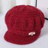 Autumn and Winter Old Man Hat Women's Knitted Mother Hat Middle-aged and Elderly Grandma Thickened and Velvet Warm Wool Hat