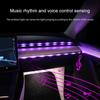 110 СМ Автомобильная RGB Светодиодная Полоса Неонового Света Приложение Управление Музыкой Ритм Датчик Лампы с Дистанционным Окружающим Освещением Автомобиля Интерьер Авто Украшения Атмосфера Лампа