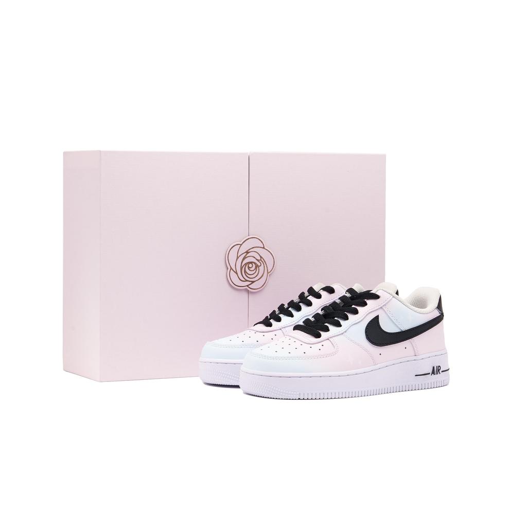 Nike Air Force 1 Abrasion Resistant Low top Skateboard Shoes Women's Black White Pink Box Included CW2288-111(Team500-SBOX)