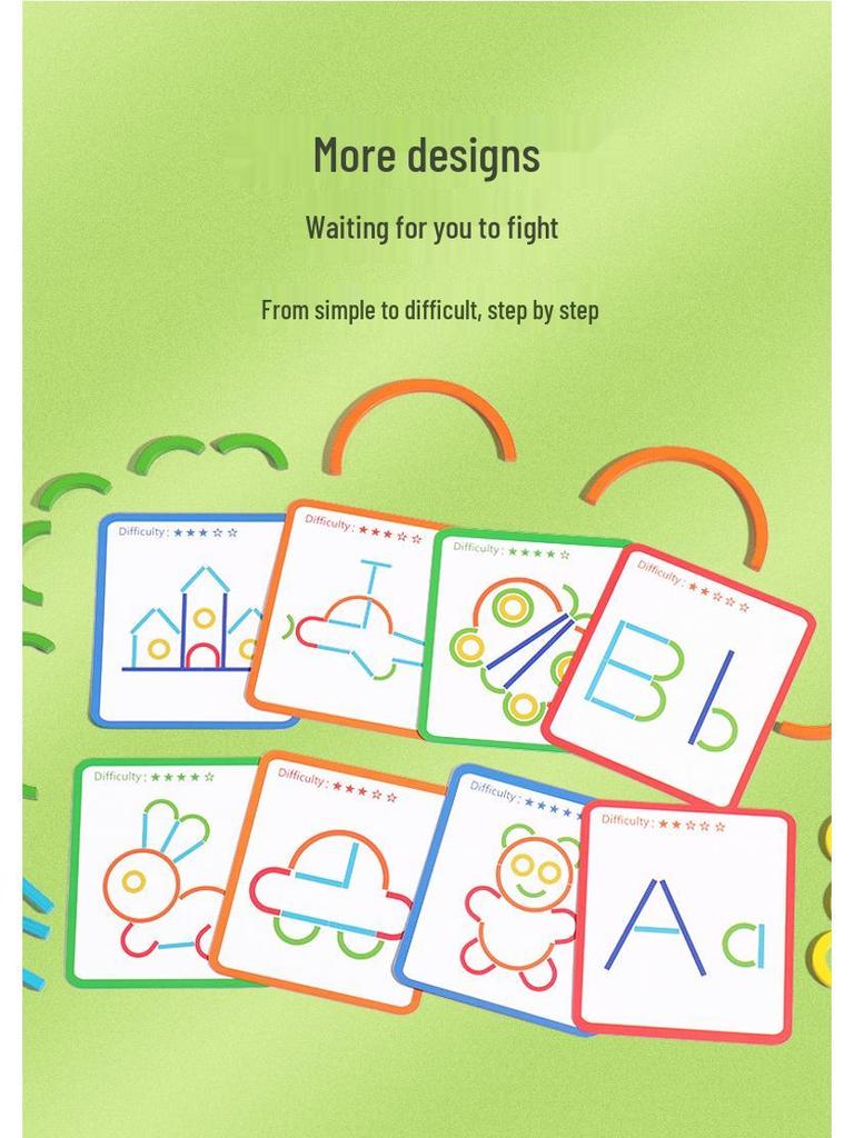 Cross-Border CE/CPC Wooden Educational Creative Sticks: Early Learning Logical Thinking & Puzzle Toys for Children