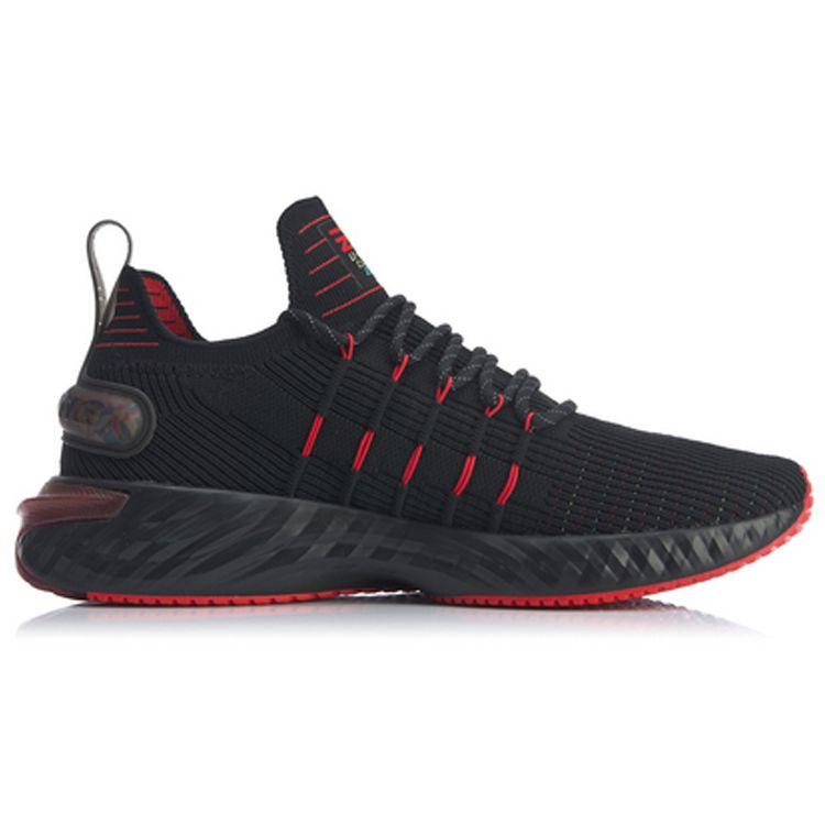 Кроссовки мужские Li Ning Cloud Six Element универсальные нескользящие легкие с низким верхом черные красные ARHQ001-2