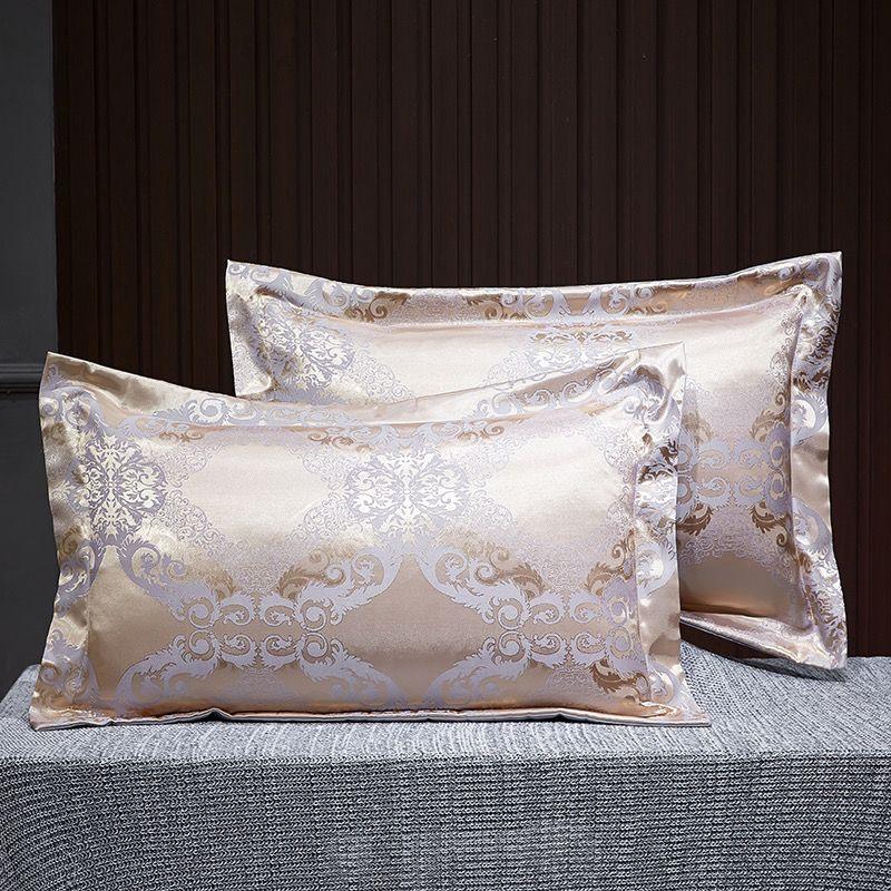 1 пара наволочек-конвертов из атласного жаккарда Tribute, наволочки для взрослых размером 48*74 см, наволочки для комфорта на весну/лето, наволочки без вставок