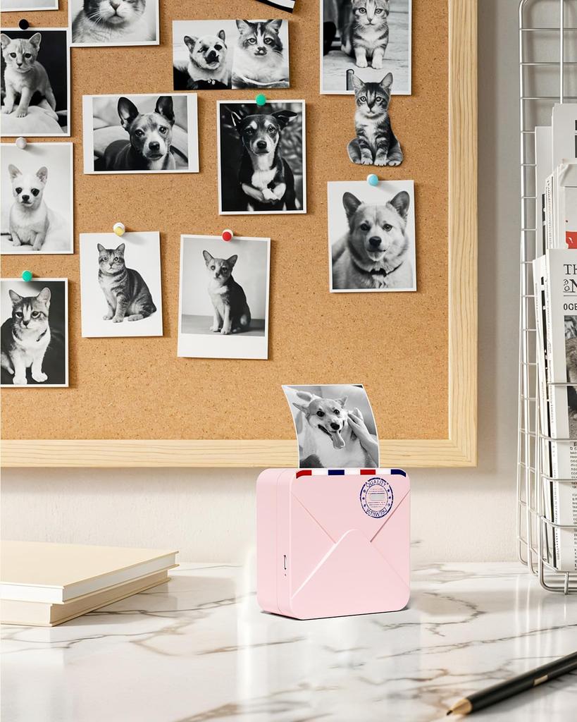 Phomemo M02S Thermal Smartphone Mini Mobile Label Sticker Pocket New Bluetooth Work from Home Multilingual Japanese Instruction Compatible with iOS