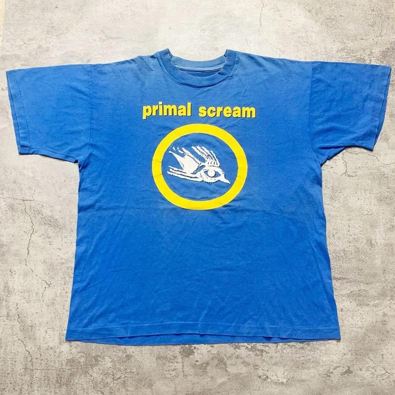 Горячий 1984 Британский Acid Rock Primal Scream Группа Американский Повседневный Красный Короткий Рукав Футболка