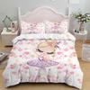 Cartoon Ballet Dancing Girl Duvet Cover Set Princess Style Twin Size Bedding Set Kids Girl Nordic Bed Cover Full Twin Queen King