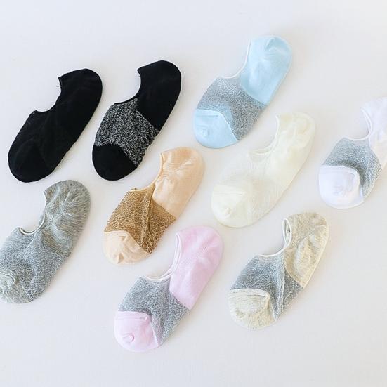 10 пар женских блестящих носков-лодочек, невидимые прозрачные шелковистые носки, прозрачные, блестящие, ультратонкие носки для весны и лета