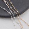 14K Gold Filled Link and Bar Chain Beaded 3-3.5mm Fresh Water Pearls for Permanent Jewelry Making Necklace Bracelet Accessories