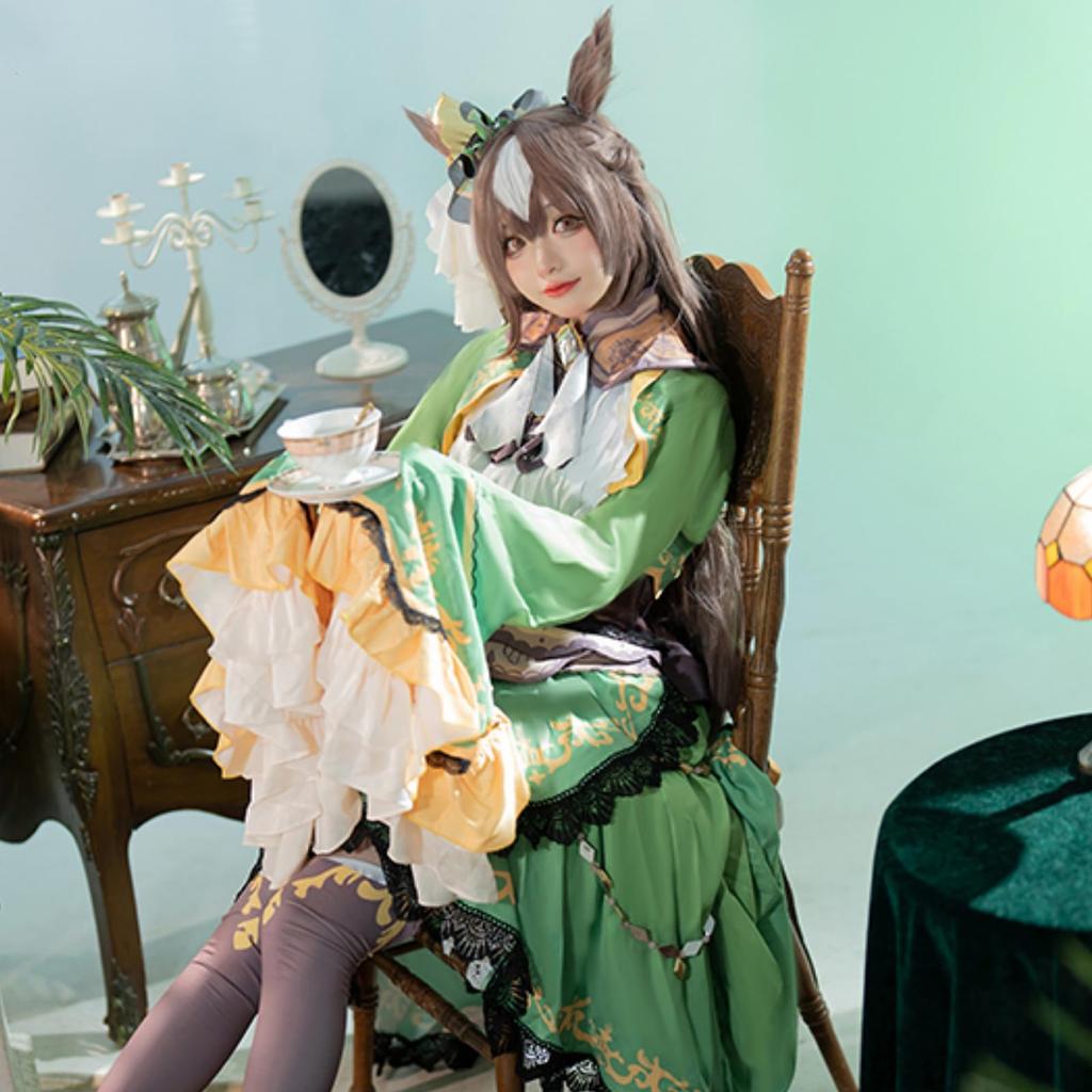 Uma Musume Satono Diamond Косплей Хэллоуин Аниме Конкурсный Наряд Костюм [Milky Time] (Снаряжение)