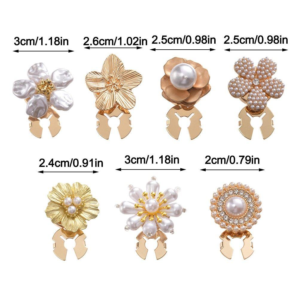Стразы Жемчуг Цветок Пуговицы-накладки DIY Аксессуары Цветок Запонки для Мужчин Женщин Одежда