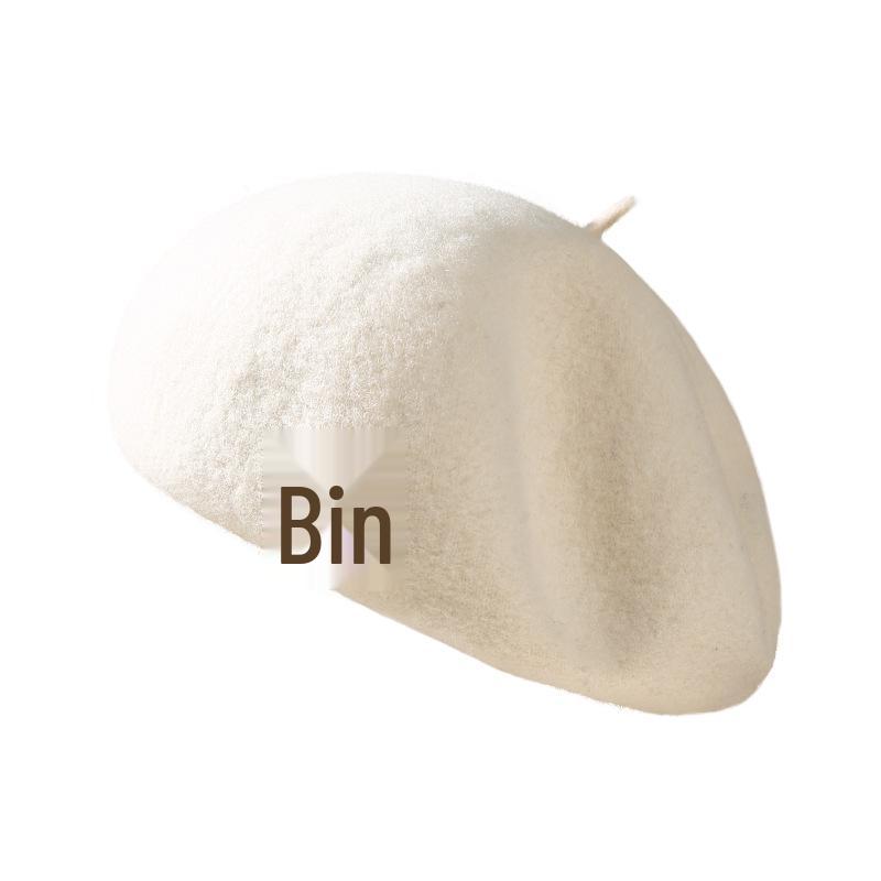 Элегантный большой берет из чистой шерсти для женщин - Ретро осенне-зимняя шляпа художника с теплом и стройнящим эффектом