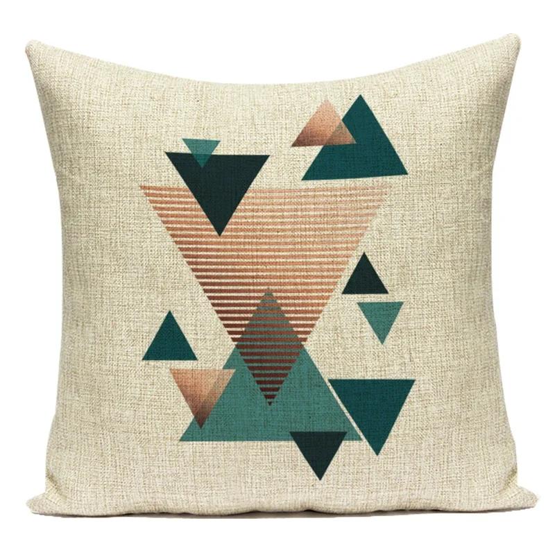 Modern Geometry High Quality Cushion Cover Throw Pillow Polyester Car Sofa Bed Home Decor Triangle Arrow Printed Pillow Case