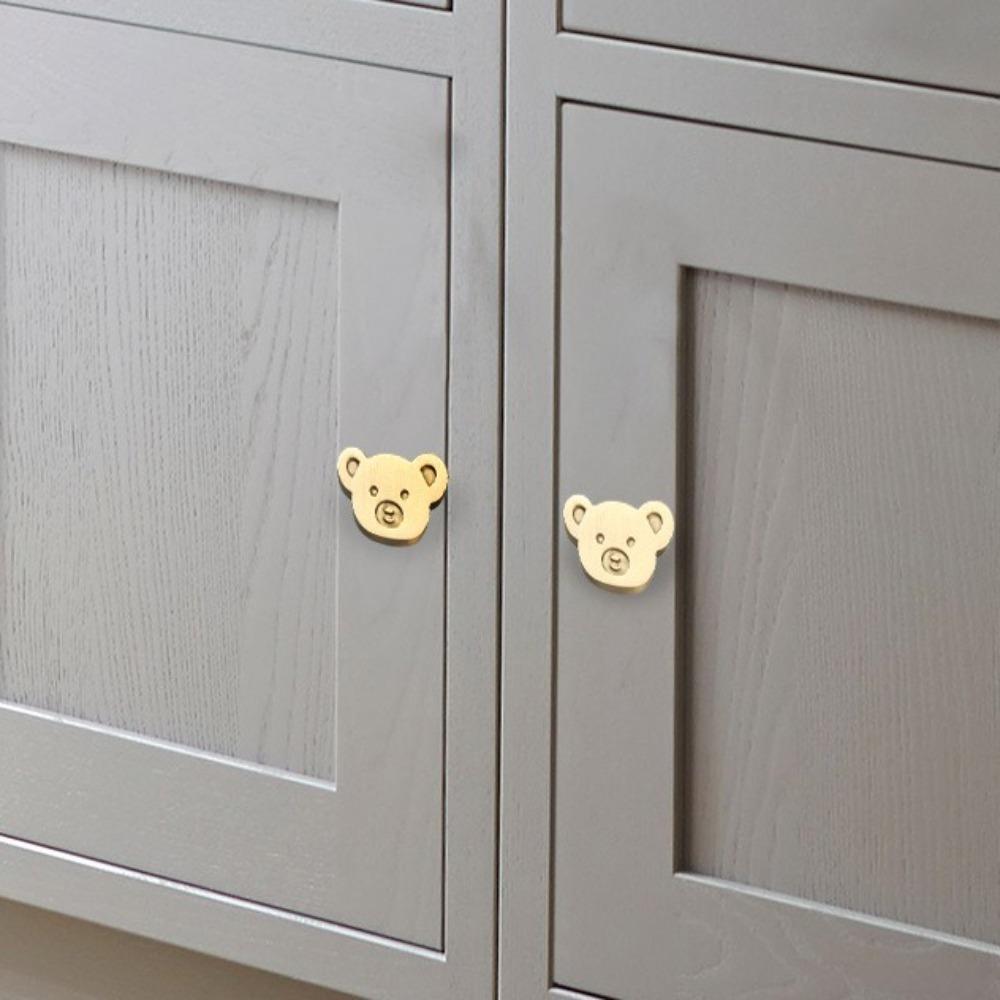 Heart-shaped Cartoon Door Handles Cat's Paw Cabinets Drawers Knobs Bear Furniture Handles Hardware