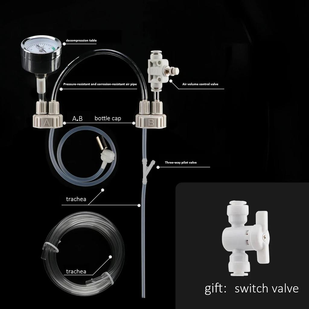 Система генератора CO2 из баллона из нержавеющей стали, двойной аквариумный комплект системы генератора CO2, реактор для углекислого газа