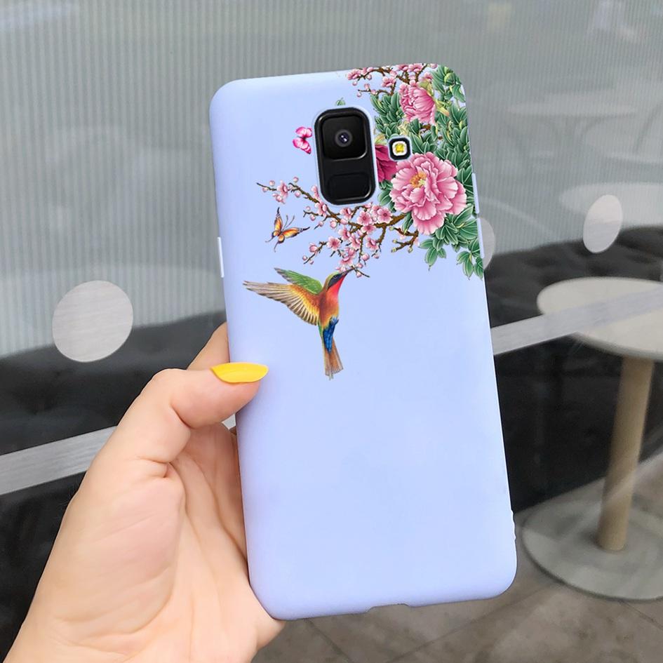 Для Samsung Galaxy A6 2018 Чехол SM-A600F Милый Подсолнух Астронавт Чехол для Телефона Для Samsung A6 Plus 2018 A6Plus A6+ SM-A605F Coque