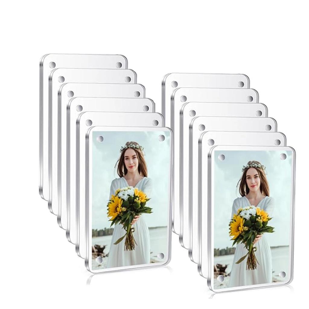 2026New Acrylic Refrigerator Magnetic Frame, Clear Reversible Refrigerator Magnet Photo Frame, Display Frame, For Fujifilm
