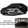 Водонепроницаемые чехлы для автомобиля Mercedes Benz C-Class C250 2008-2025 для защиты от снега, дождя, пыли с ветрозащитными ремнями