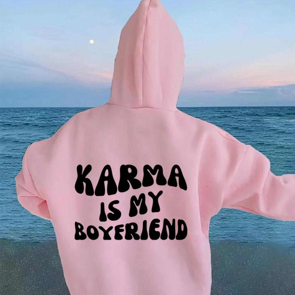 Толстовка унисекс Karma Is My Boyfriend Толстовка с капюшоном в стиле Midnights Meet Me At Midnight Lyric Hodoies Kawaii Harajuku Tops
