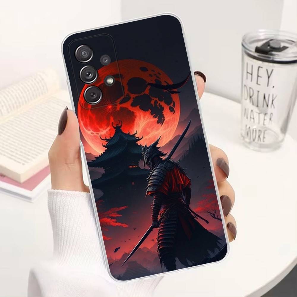 B-Бусидо S-Самурай Чехол для телефона для Samsung A30,71,51,S9,10,20,Ultra,FE,Lite, S22,23,21,Plus, Прозрачный, Силиконовый чехол
