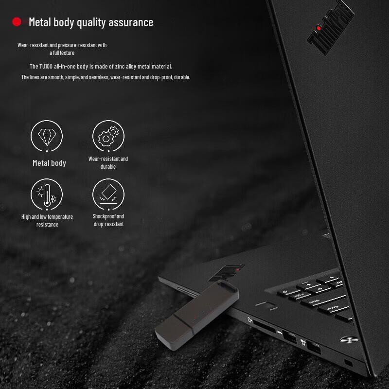 Lenovo Металлическая флешка USB 3.1 ThinkPlus TU100