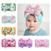 Baby Headband Turban Flower Print Big Bowknot Baby Girl Headband For Newborn Bow Hair Band Children Kid Head Wrap Hair Accessories