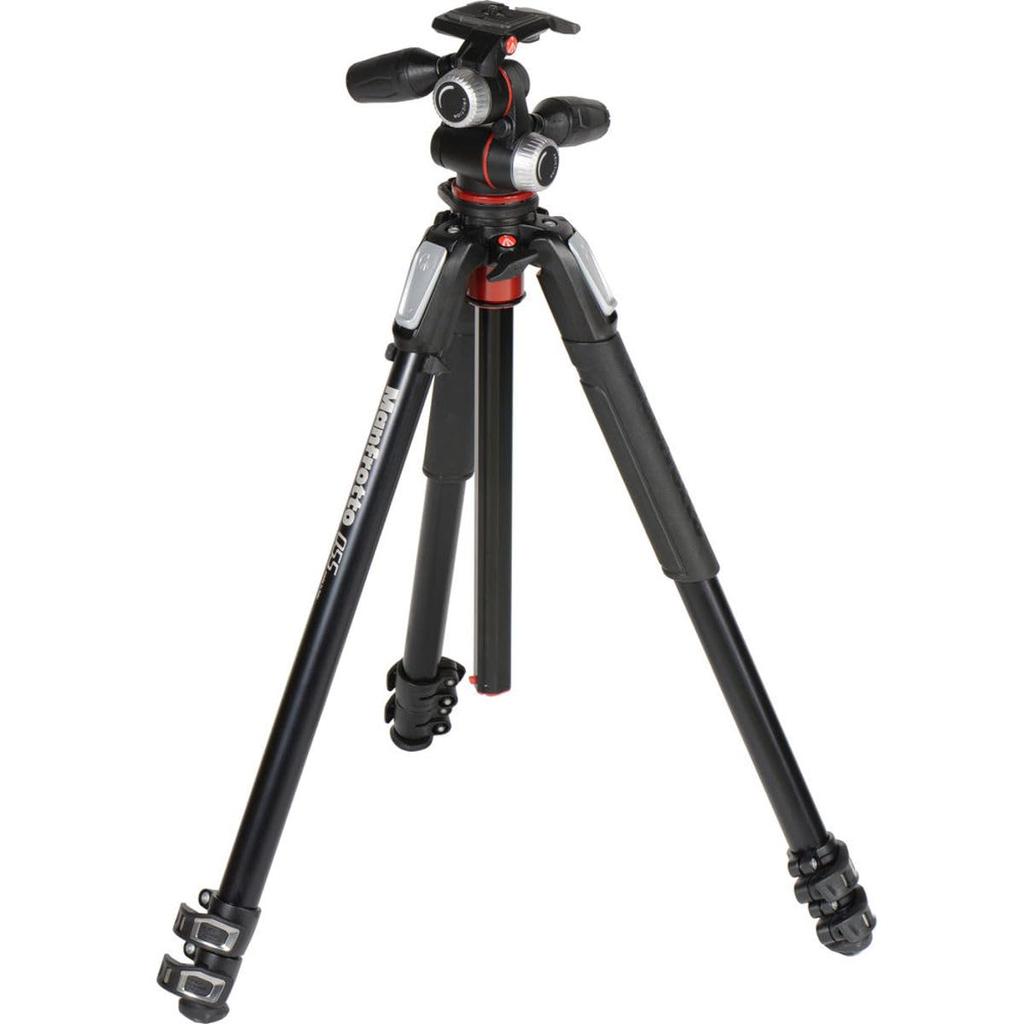 Manfrotto Professional 055 Series 3 Sections RC2 Head Kit MK055XPRO3-3W Tripod, Aluminum, + 3-Way