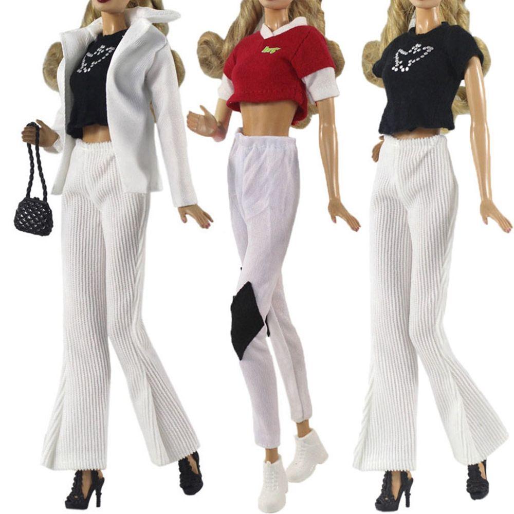 Мода 1/6 BJD Куклы Повседневная одежда Куклы Брюки Одежда Аксессуары Цветочные джинсы Кожаные штаны