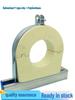 Yellow Polyurethane Air Conditioner Pipe Clamp with Copper Insulation, Seismic Support, C-Channel, and P-Channel Fastener.