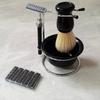 If You're a Cool Guy, You'll Get a Full Shaving Set, Shaving Stand +..., 2 Sets. ,Korean Razor Blade