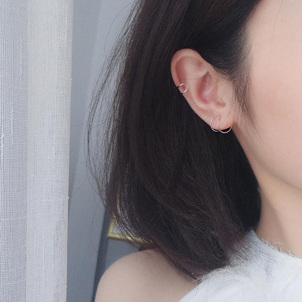 Двойное кольцо-обруч для носа для пирсинга, обруч для носа, кольцо для носа для женщин, спираль