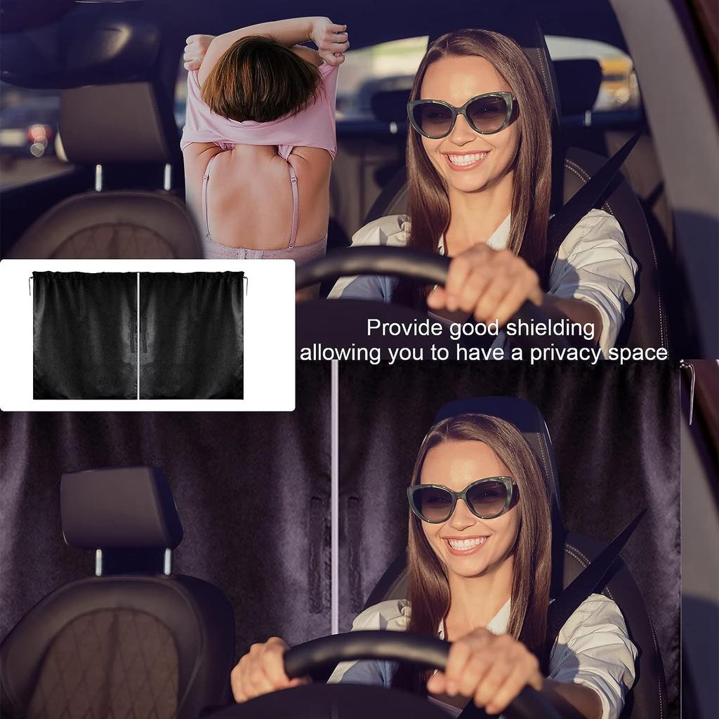 Car Divider Curtain Sun Protection Car Curtain Travel Privacy Removable Front and Rear Car Interior Divider Curtain Sun Visor Heat Protection