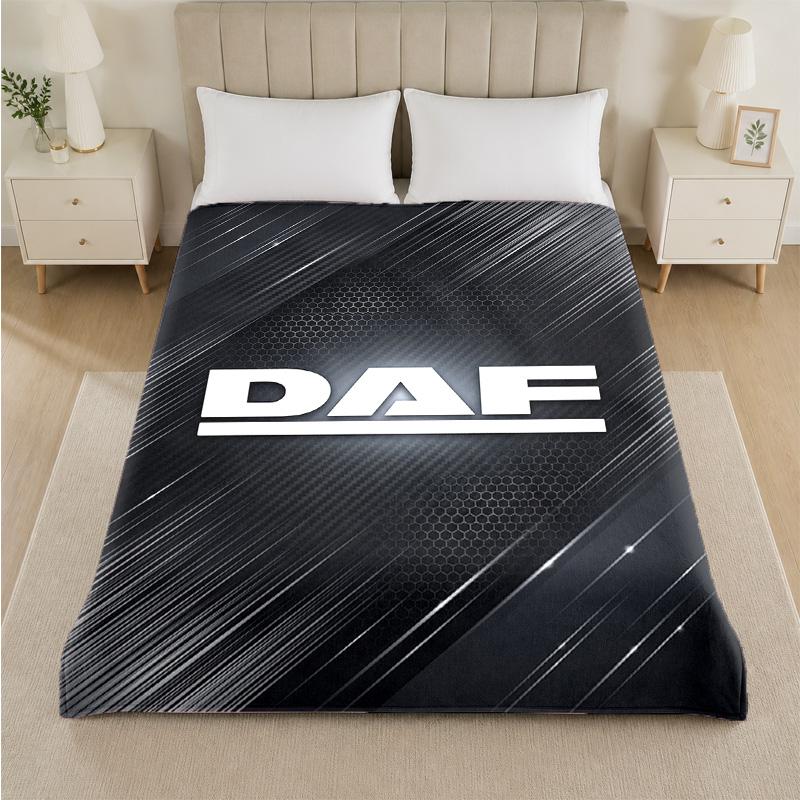 DAF Print Flannel Blanket Cozy Lightweight Plush Throw Blanket For Bed Sofa Household Use
