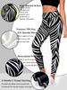 Новые женские леггинсы для йоги с высокой талией и принтом зебры для бега и тренировок