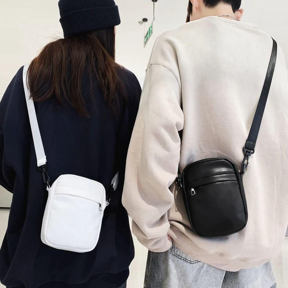 Корейский стиль мужские сумки-мессенджеры квадратная простая сумка для телефона повседневная ПУ сумка через плечо дорожная