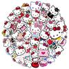 Hello Kitty Cat Sticker Set: 50 Sheets for Decorating Notebooks, Water Cups, Luggage, Mobile Phones - Perfect DIY Children's Gift