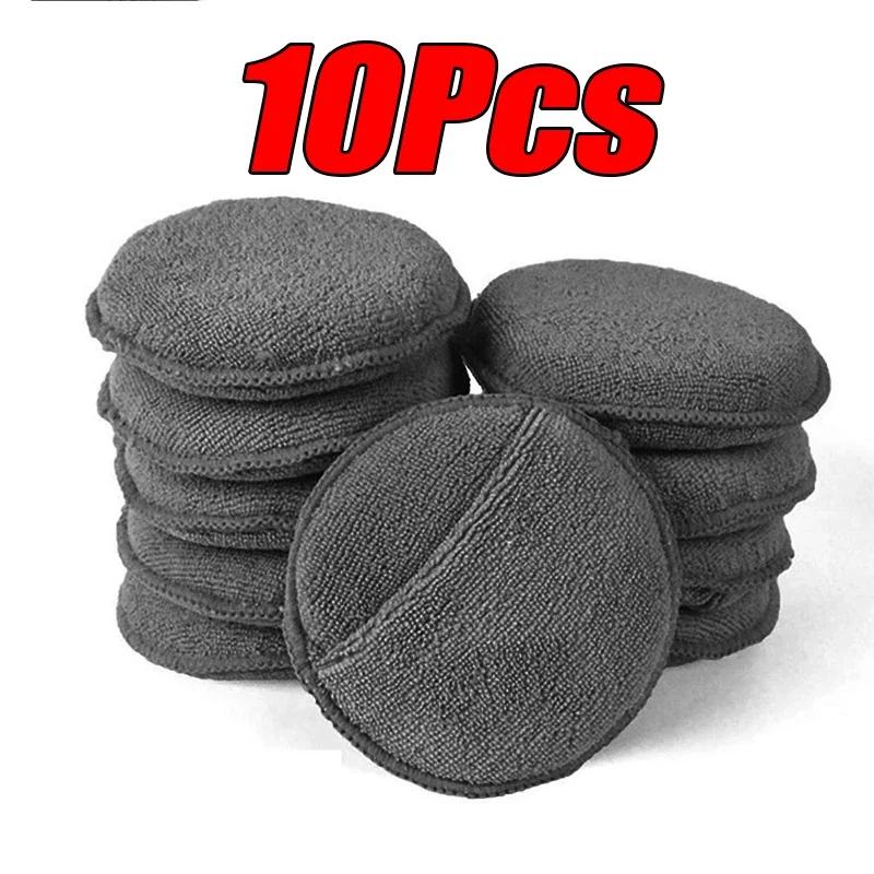 1-10Pcs Waxing Sponge Car Applicator Cleaning Polish Pad Foam Sponge Microfiber Waxing Cleaning Sponge Clean Washing Tools