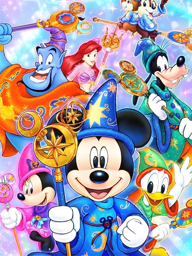 Disney 5D Алмазная Живопись Темные Микки и Минни Декор DIY Полная Алмазная Мозаика Инкрустация Набор для Вышивания Крестом Подарок