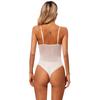 Womens Glossy Sling Bodysuit Adjustable Strap See Through Lingerie Stretchy High Cut Bodycon Lingerie