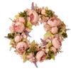 Simulation Peony Wreath 45Cm Pendant Door Decoration Wedding Lintel Flower Photography Props Living Room Wreath Floral Decoration
