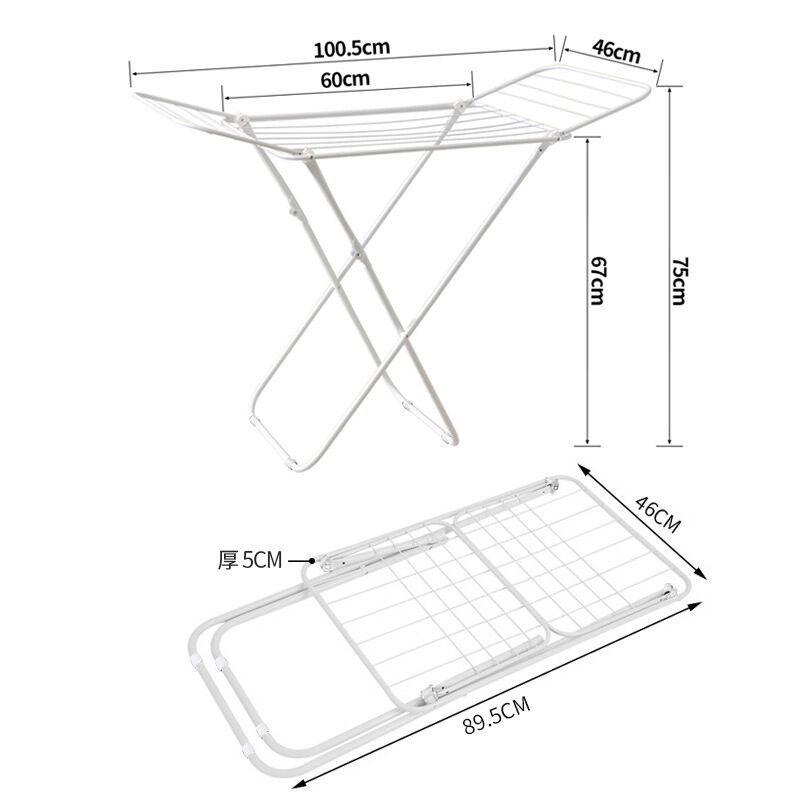 Отель Тип X Вешалка для одежды от пола до пола Балконная складная вешалка для одежды для внутреннего и наружного использования Неустанавливаемое хранение одежды