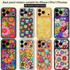 Хиппи Психоделические цветочные цветы БИЛЕТ Наклейка Обложка для iPhone 17 Pro/Pro max Защитная пленка для задней панели, рамки, камеры