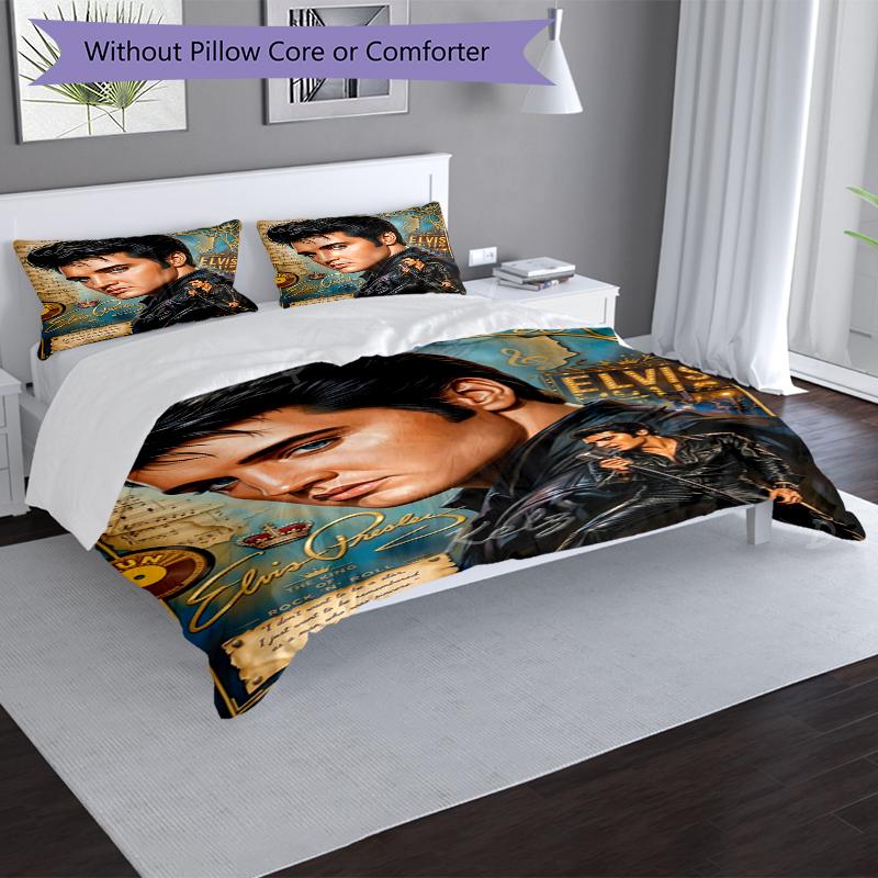 Elvis Presley Tribute Print Flannel Blanket, Soft Warm Lightweight Throw Blanket for living Room,Sofa Bed Camping office